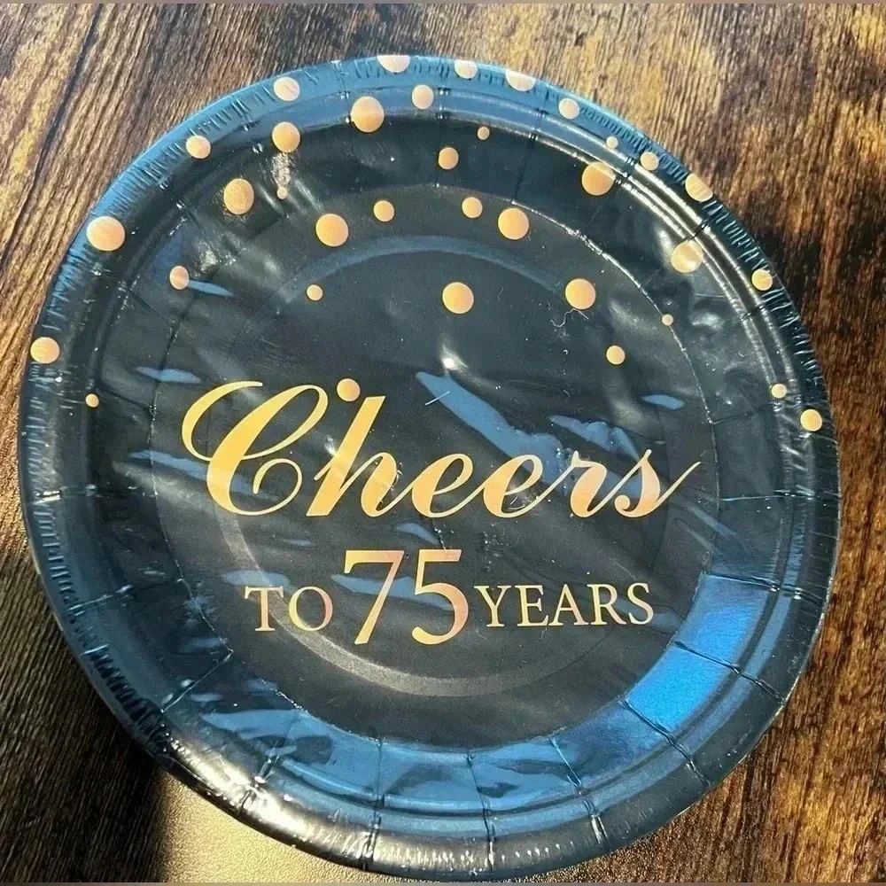 BUNDLE: 75th Birthday party decor package. 10 individual pieces.
